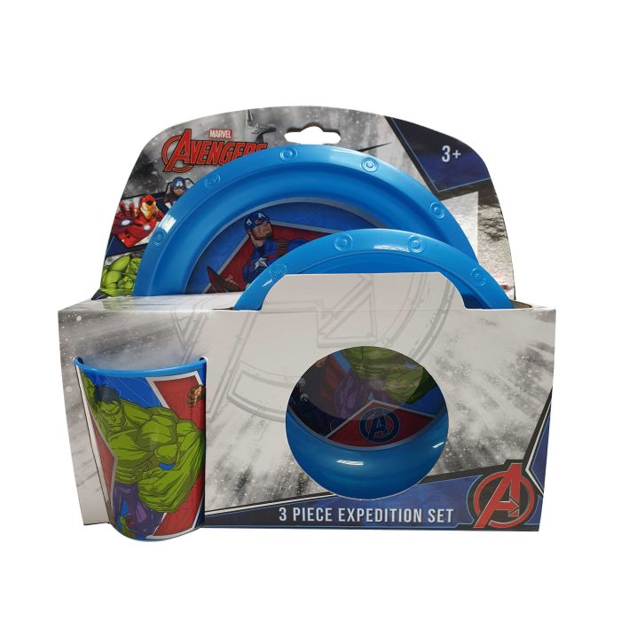 Avengers 3 Piece Kids Microwavable Set