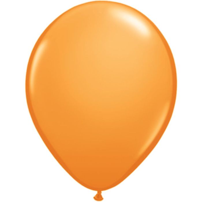 5 INCH LATEX PLAIN RND ORANGE 100CTP