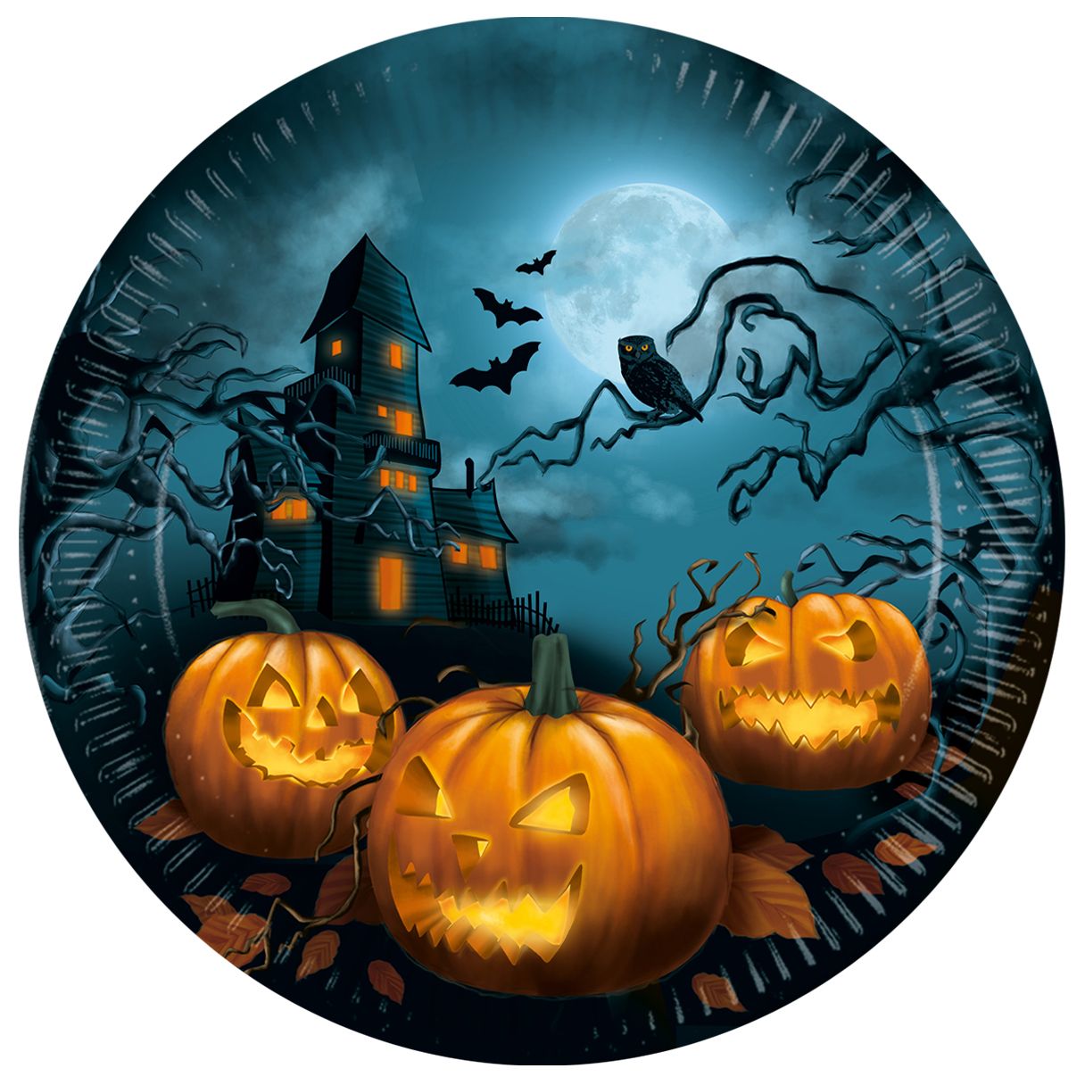 HALLOWEEN SENSATIONS PAPER PLATES 23CM 8CT