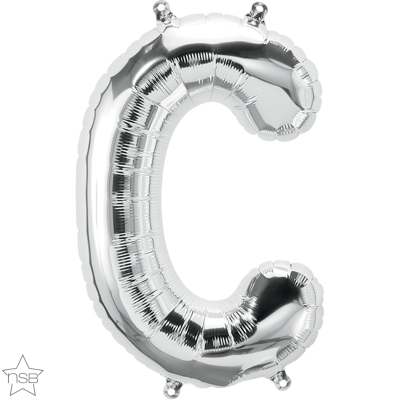 34 INCH FOIL SILVER LETTER C 1CTP