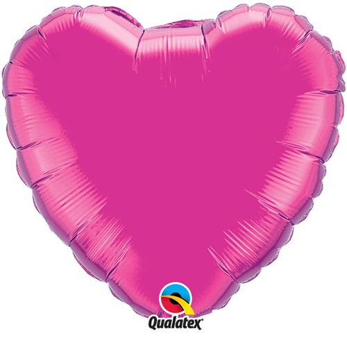 36 INCH FOIL MAGENTA HEART 1CTL