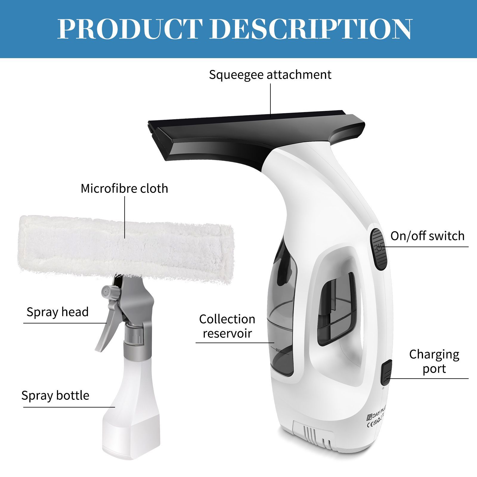 Rechargeable Window Vacuum Cleaner