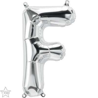 34 INCH FOIL SILVER LETTER F 1CTP