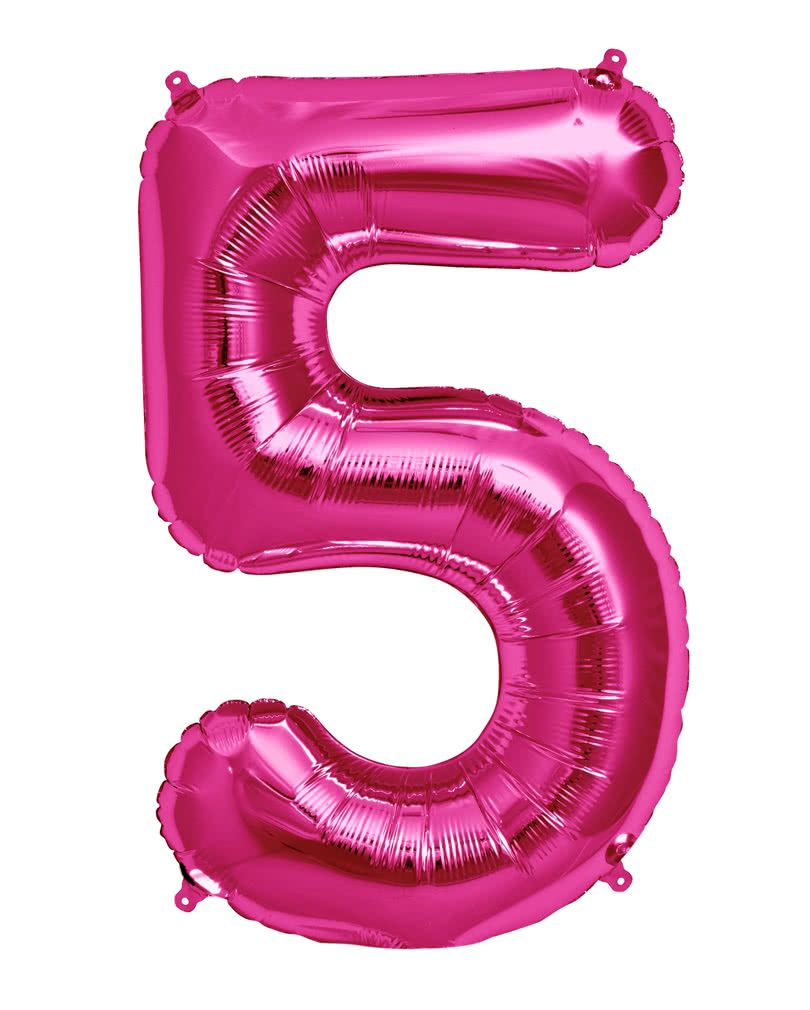 37 INCH AIR-HELIUM PINK FOIL BALLOON 5 1CTP