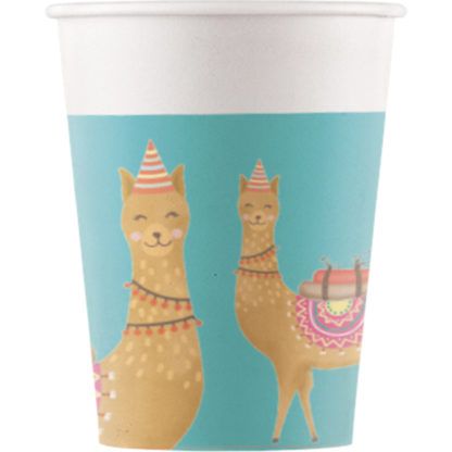 LLAMA PAPER CUPS 200ML 8CT