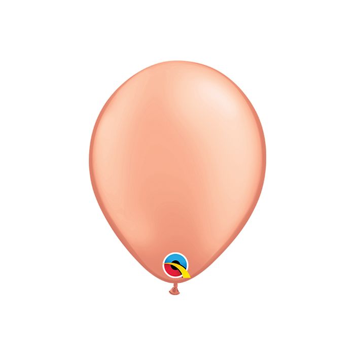 5 INCH LATEX PLAIN RND ROSE GOLD 100CTP