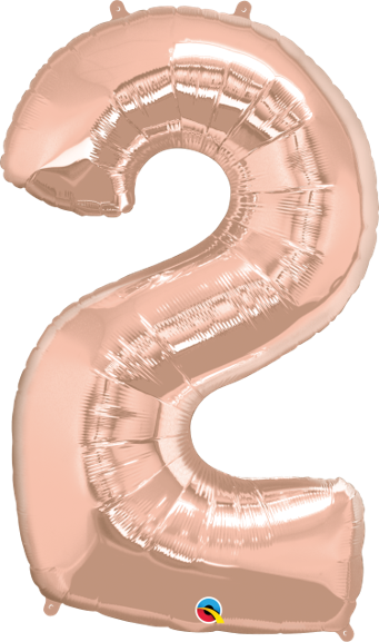 34 INCH FOIL NUMBER 2 ROSE GOLD 1CTP