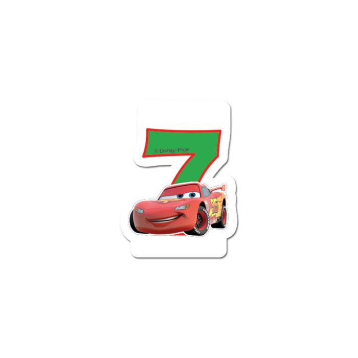 CARS 3 PARTY FAVOR B/DAY NUMERAL CANDLES NO 7 1CT
