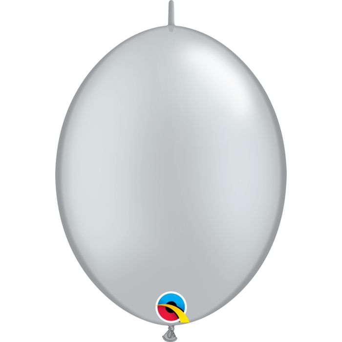 12 INCH LATEX QUICKLINKS SILVER 50CTP