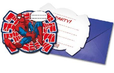 ULTIMATE SPIDERMAN POWER DIE CUT INVI&ENVELOPE 6CT