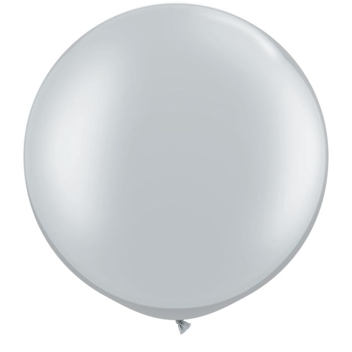 3 FT LATEX PLAIN RND SILVER 2CTP
