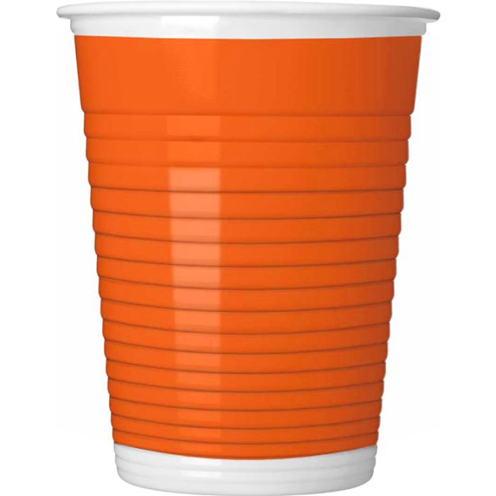 Orange Paper Cups 200ml 8ct