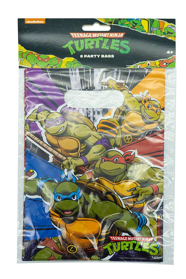 TEENAGE MUTANT NINJA TURTLES PLASTIC PRTY BAGS 6CT