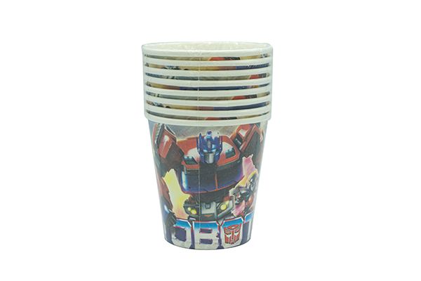 TRANSFORMERS PAPER CUPS 200ML 8CT