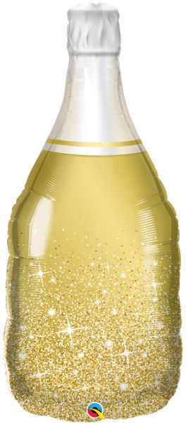 39 INCH FOIL GOLDEN BUBBLY WINE BOTTLE 1CTP