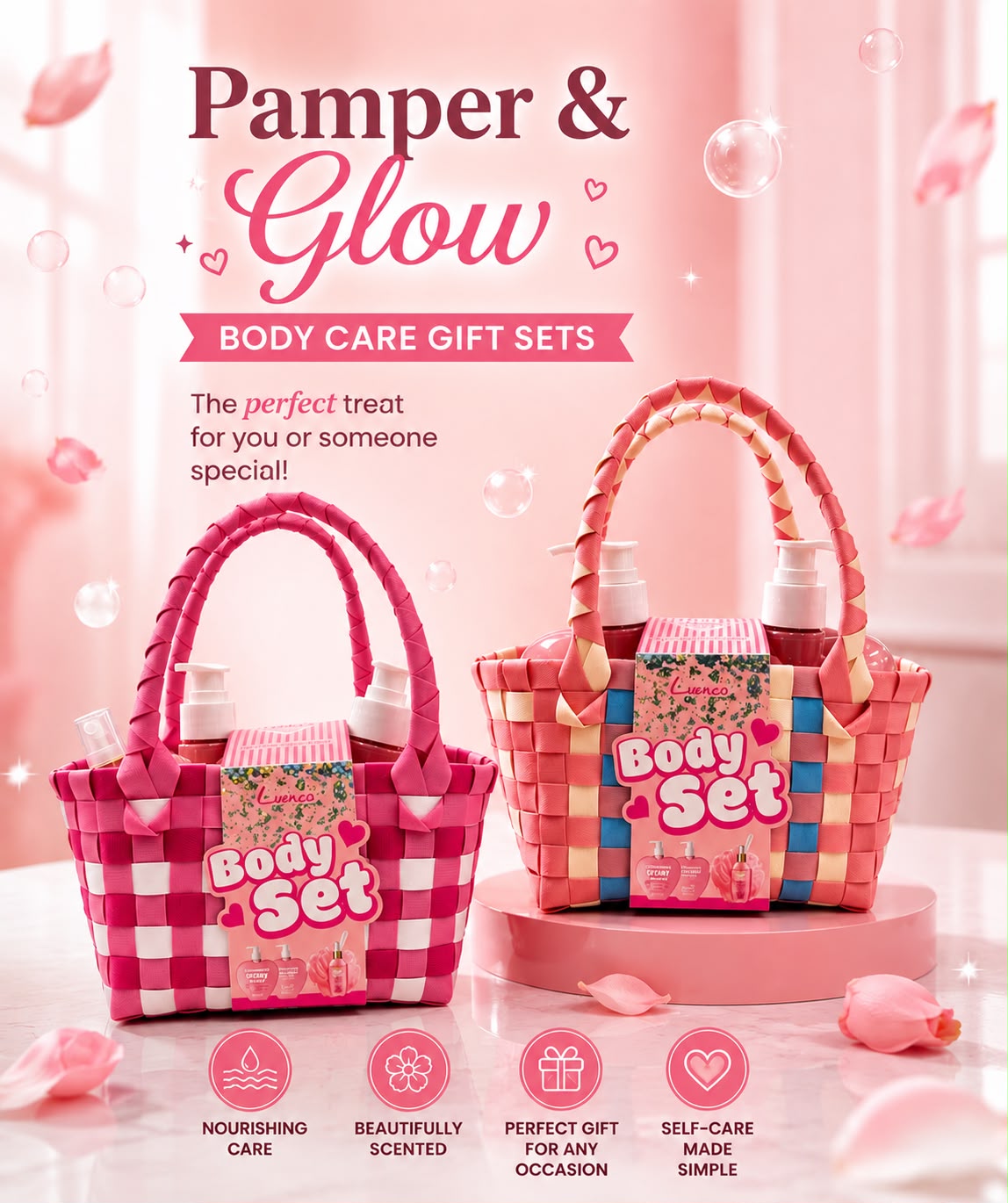 PAMPER AND GLOW GIFT SETS