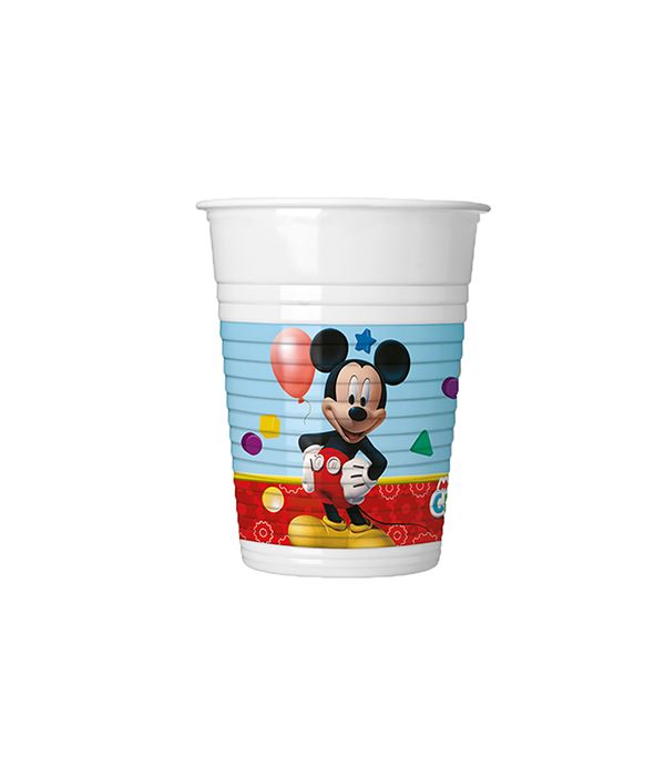 PLAYFUL MICKEY PLASTIC CUPS 200ML 8CT