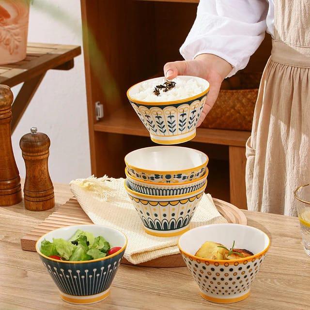 Set Of 4Pcs Ceramic Rice Bowl