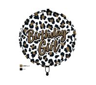 18 INCH AIR-HELIUM FOIL BIRTHDAY GIRLLEOPARD 1CTP