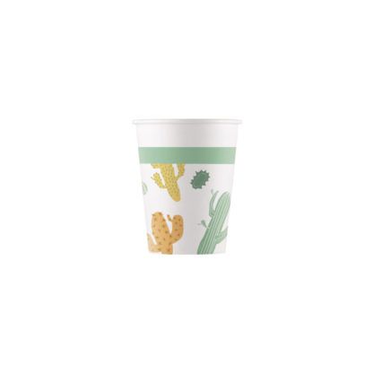 ECO COMP CACTI PAPER CUPS 200ML 8CT