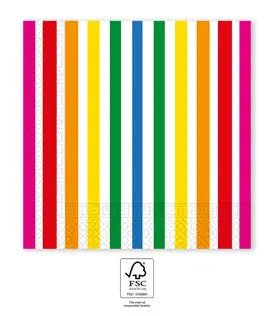 NAPKINS 3 PLY 33X33CM EDAY DESIGN FLUORESCENT 20CT
