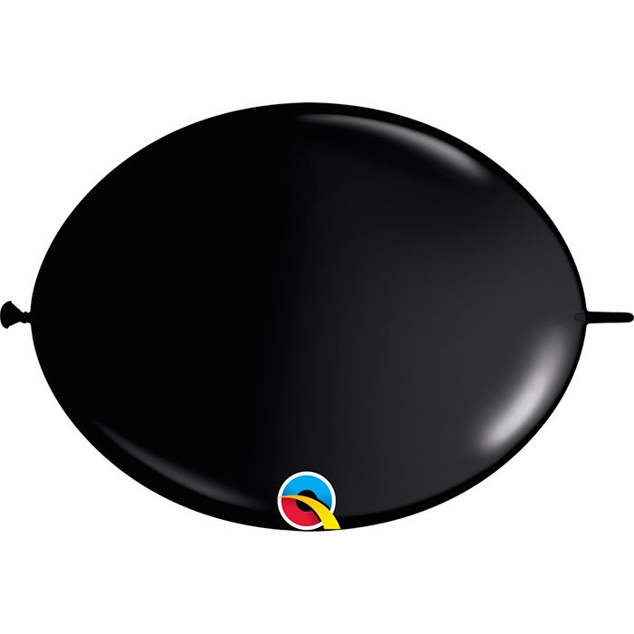 12 INCH LATEX QUICKLINKS ONYX BLACK 50CTP