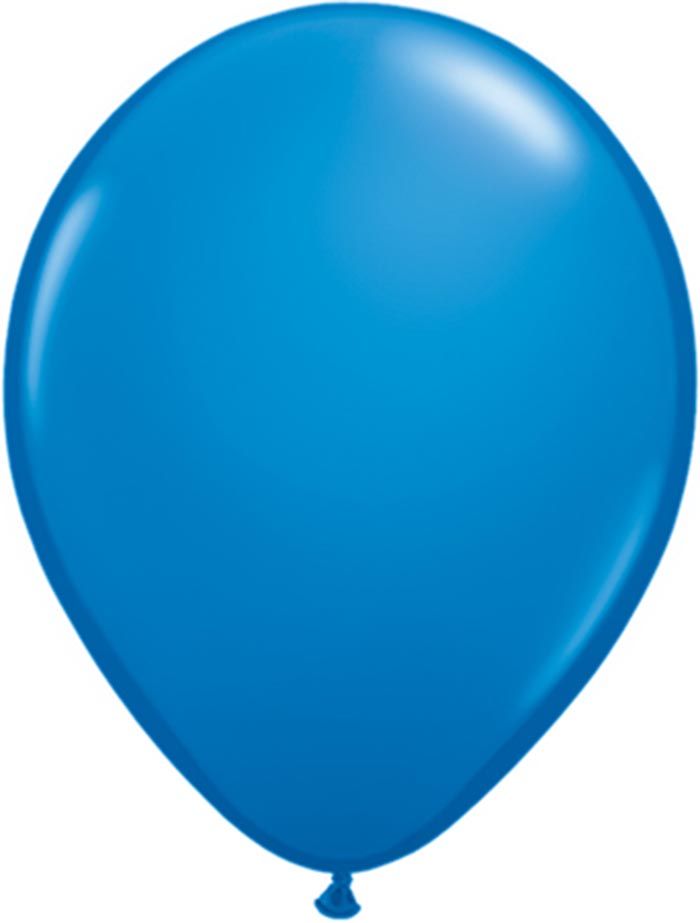 5 INCH LATEX PLAIN RND DARK BLUE 100CTP