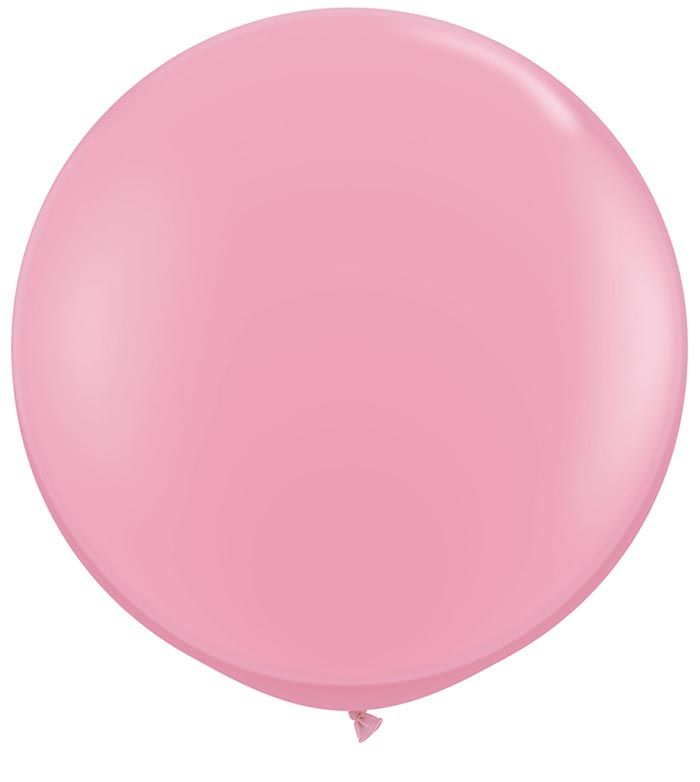 3 FT LATEX PLAIN RND PINK 2CTP