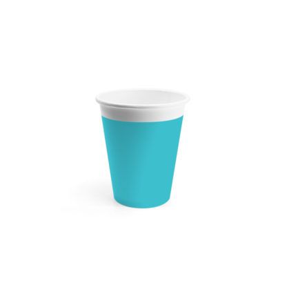 ECO COMP IND TURQUOISE PAPER CUPS 200ML 8CT