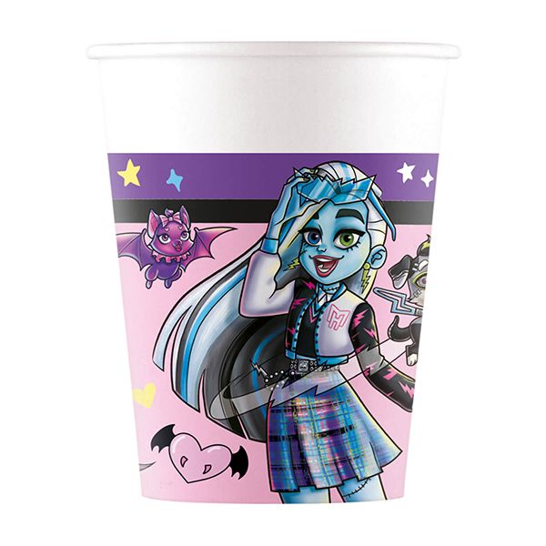 MONSTER HIGH PAPER CUPS 200ML 8CT