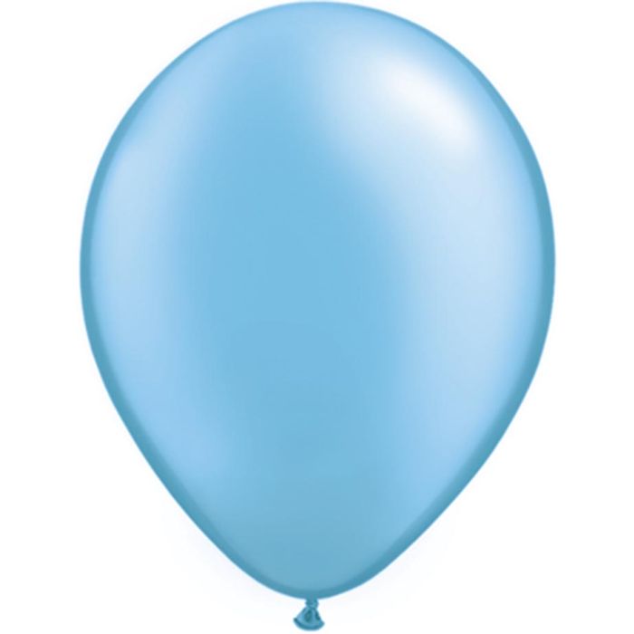 5 INCH LATEX PLAIN RND PRL AZURE 100CTP