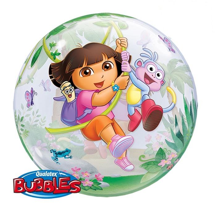 22 INCH SINGLE BUBBLE DORA THE EXPLORER&BOOTS 1CTP