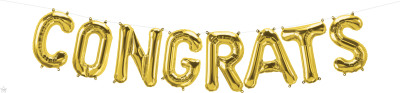 16 IN FOIL CONGRATS GOLD KIT AIR FILLED 1CTP