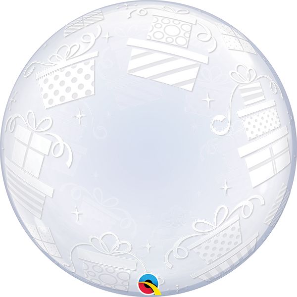 24 INCH DECO BUBBLE WRAPPED PRESENTS 1CTP