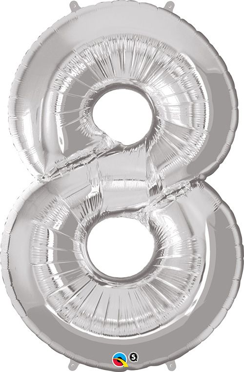34 INCH FOIL NUMBER 8 SILVER 1CTP