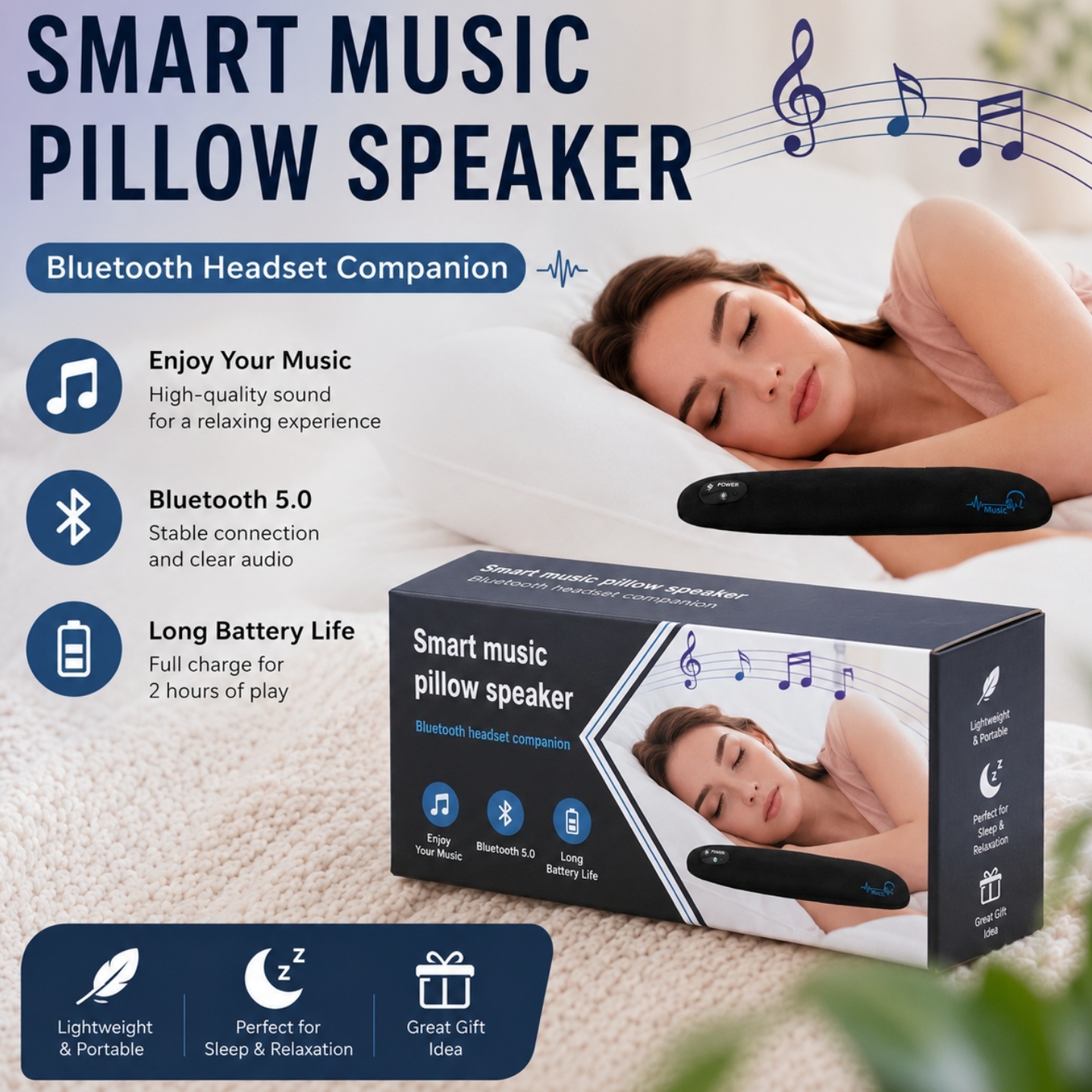 Smart Music Pillow Speaker