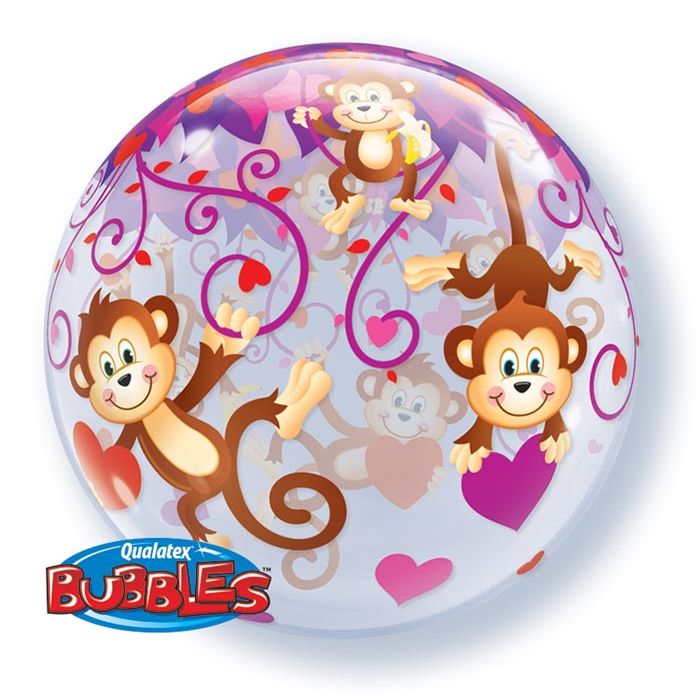 22 INCH SINGLE BUBBLE LOVE MONKEYS 1CTP