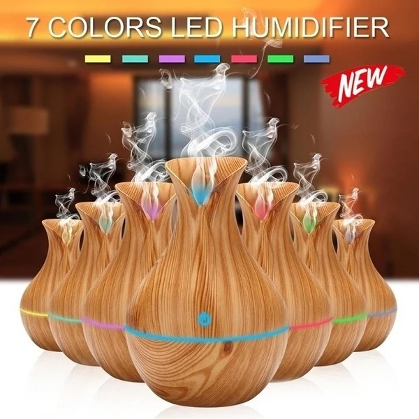 130ml Wooden Vase Humidifier