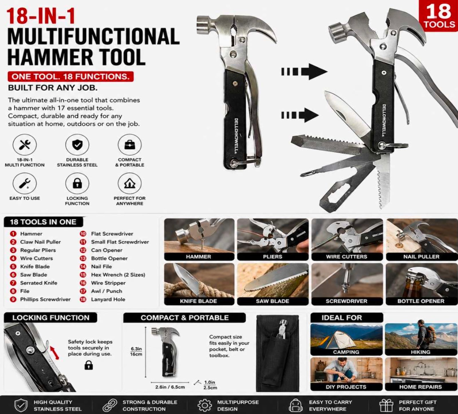 18IN1 HAMMER TOOL