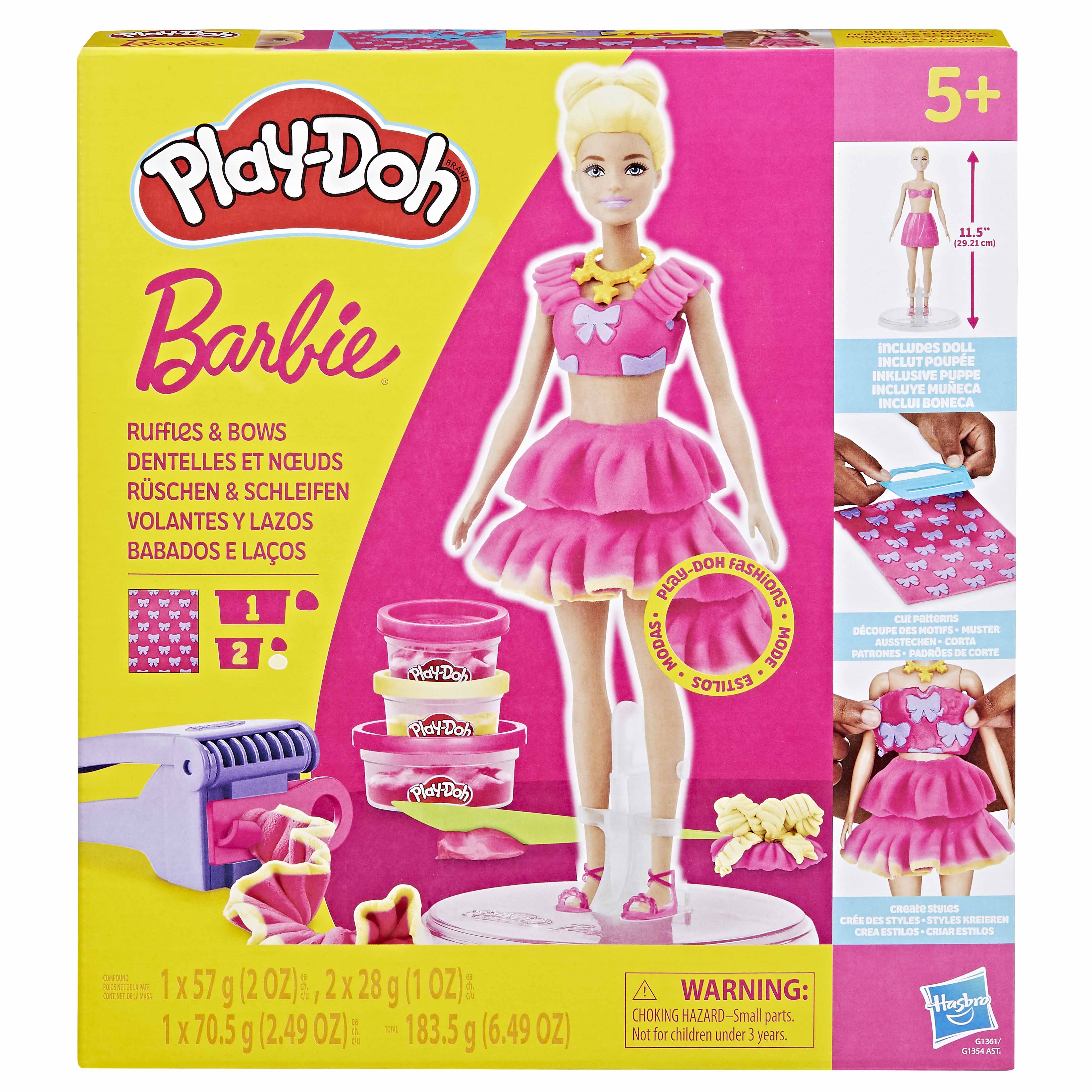 PLAY DOH BARBIE RUFFLES AND BOWS BLONDE
