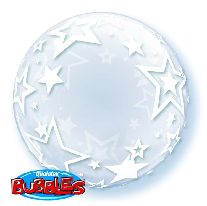 24 INCH DECO BUBBLE STYLISH STARS 1CTP