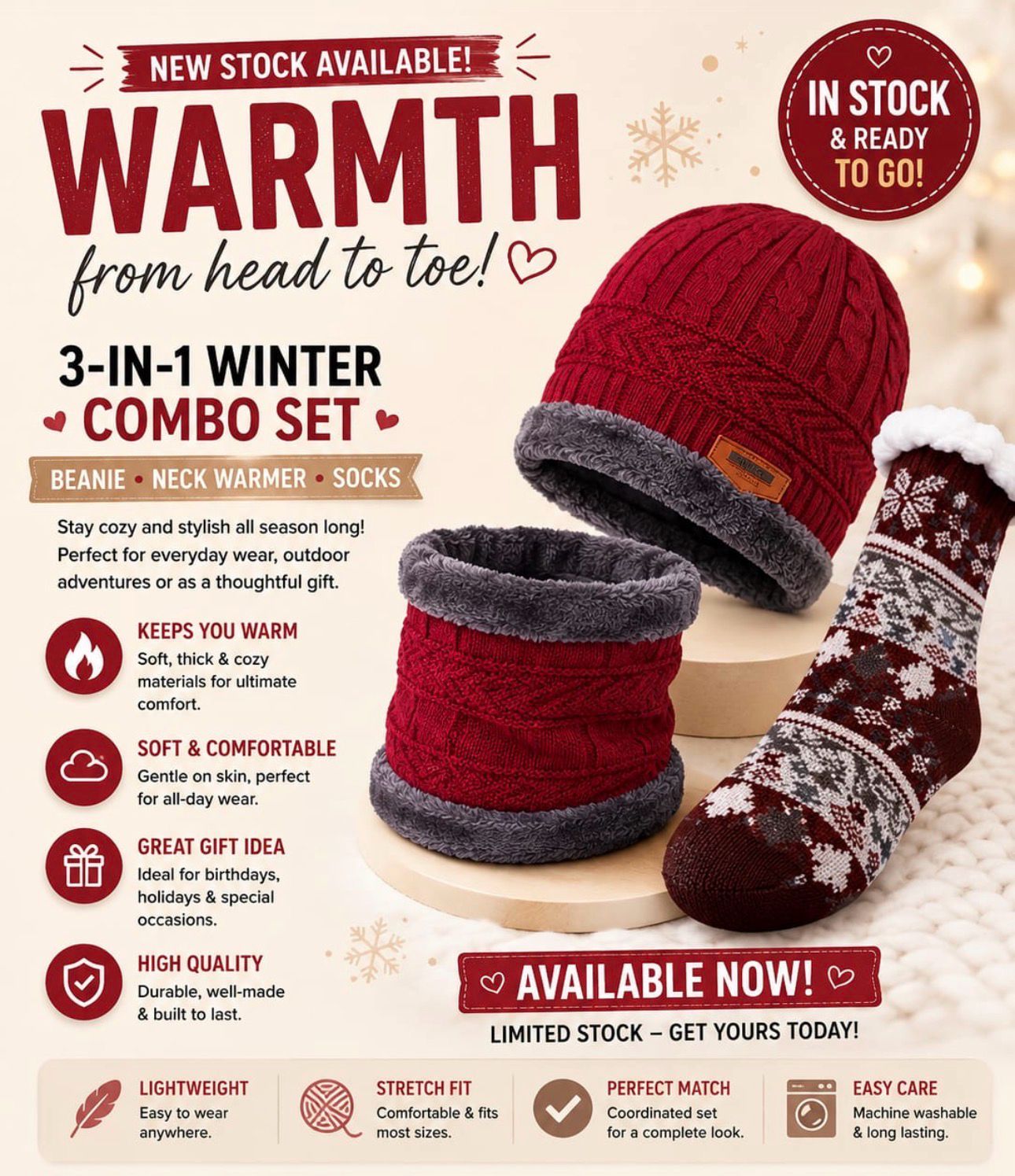3 In 1 Winter Combo Set