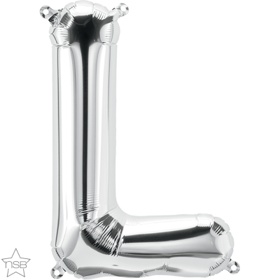 34 INCH FOIL SILVER LETTER L 1CTP