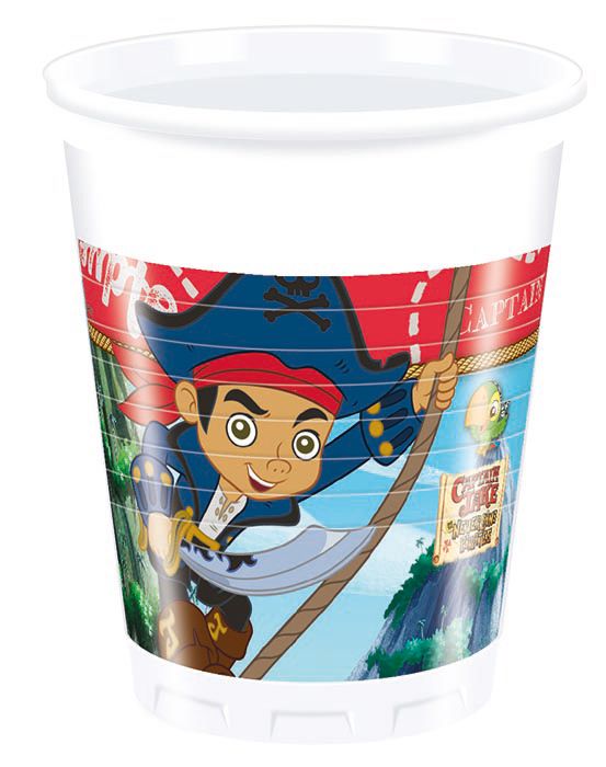 CAPTAIN JAKE PLASTIC CUPS 200ML 8CT