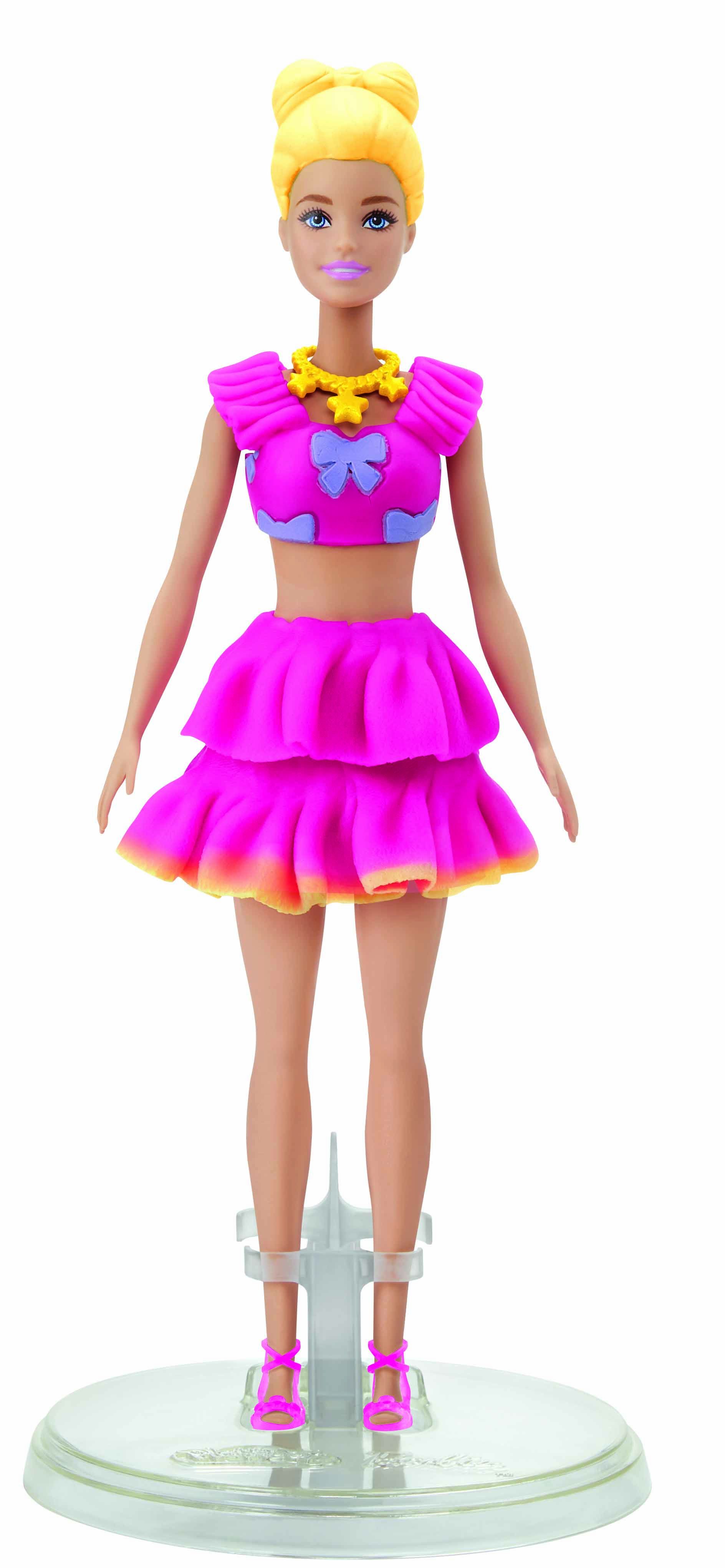 PLAY DOH BARBIE RUFFLES AND BOWS BLONDE