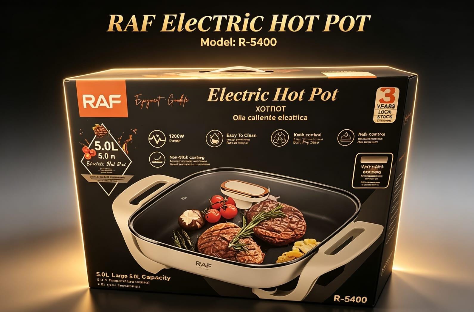 RAF Electric Hot Pot Frying Pan