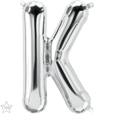 34 INCH FOIL SILVER LETTER K 1CTP