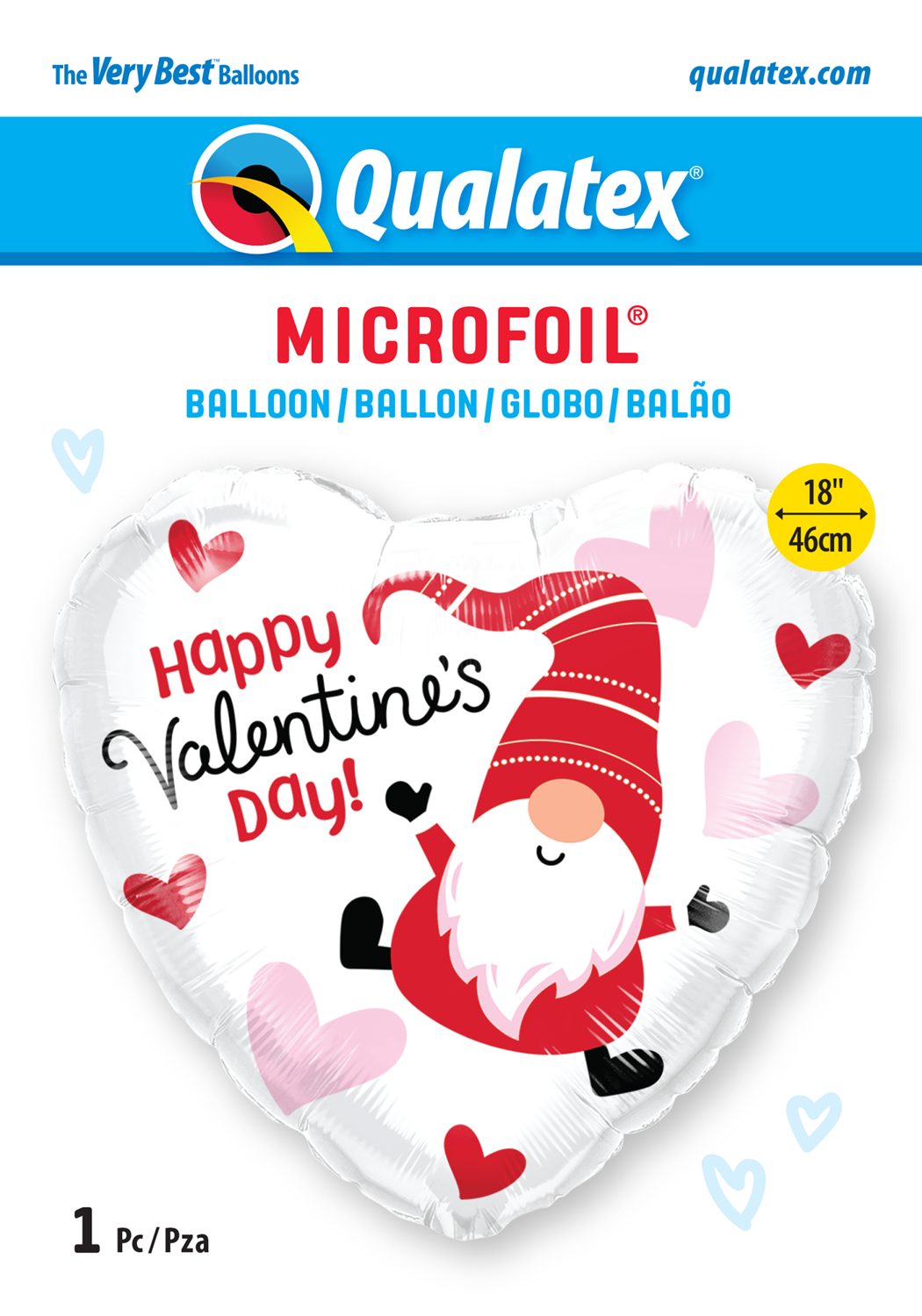 18 INCH FOIL VALENTINES DAY GNOME 1CTP