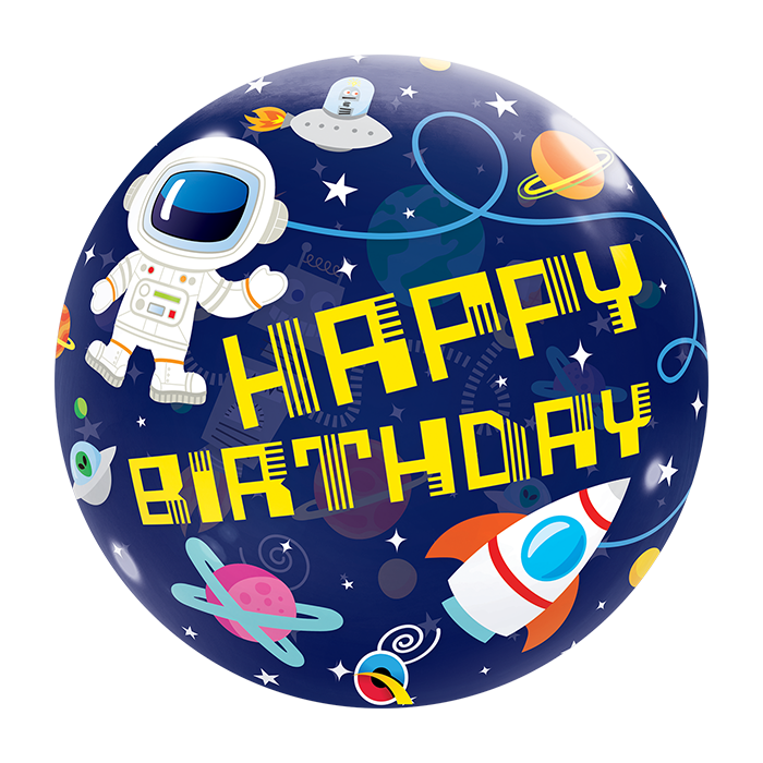 22 INCH SINGLE BUBBLE BIRTHDAY OUTER SPACE 1