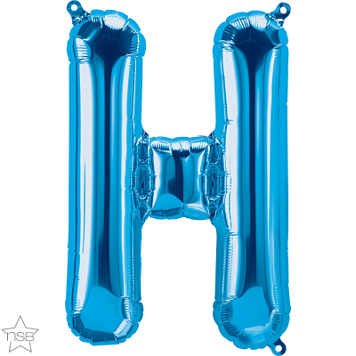 16 IN FOIL BLUE LETTER H AIR FILLED 1CTP
